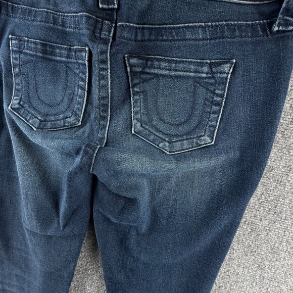 True Religion Jeans Women Stretch Jegging Spell Out Logo Denim Urban ACTL 29X28 - Picture 14 of 16